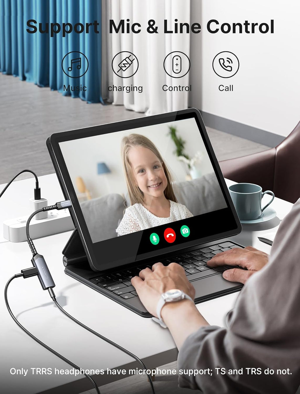 USB C Headphone Adapter and Charger, 2-In-1 Type to 3.5Mm Audio with PD 60W Fast Charging for Iphone 16 Pro/16 Pro Max/16/16 Plus/15 Pro Max/15 Pro,Samsung S24/S24+/S23/S22/S21,Ipad Pro-Red