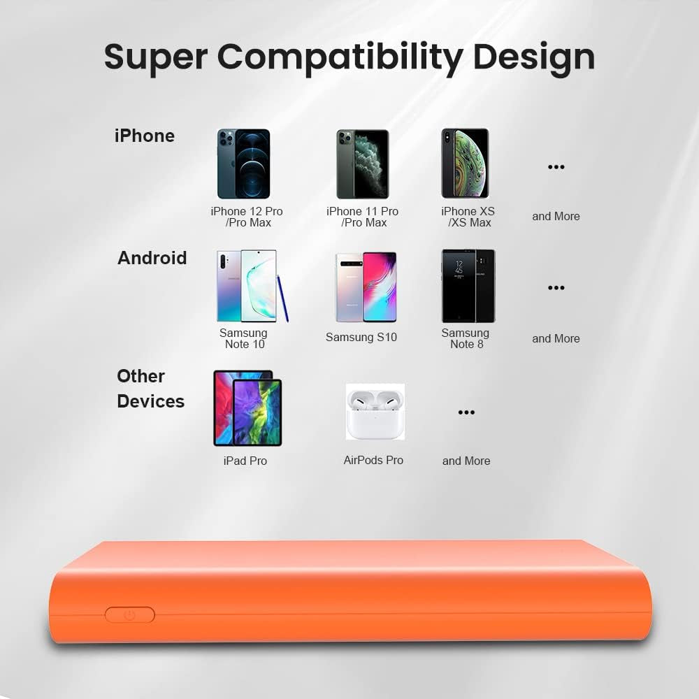 26800Mah Portable Charger Power Bank, Dual USB W/Usb-C Fast Charging Battery Pack Charger for Iphone 16 15 14 11 12 13 Pro Max, Ipad,Airpods,Samsung S22 S23, Google Pixel 6, Android Phone-Orange