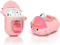 Silicone Case Compatible with Airpods 1&2 Funny Cute 3D Cartoon Cover [Cute Animal Pet PAPA Series] (Piggy Car)